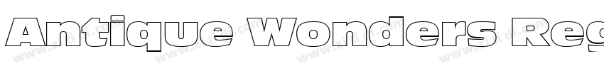 Antique Wonders Regu字体转换